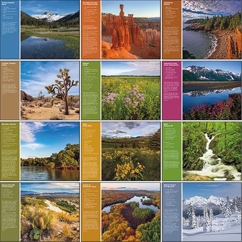 America the Beautiful with RecipesSpiral Bound Wall Calendar for 2023